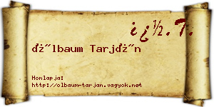 Ölbaum Tarján névjegykártya